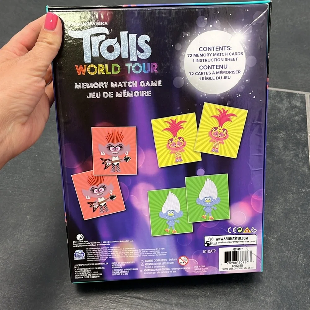 Dreamworks Trolls World Tour Memory Match Game